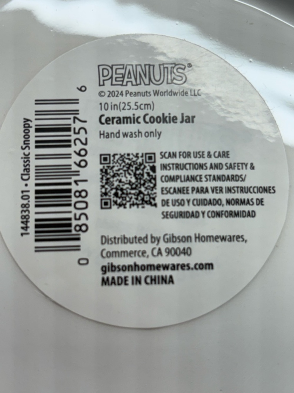 NWT Snoopy & Woodstock Ceramic Cookie/Treat Jar - Picture 8 of 8